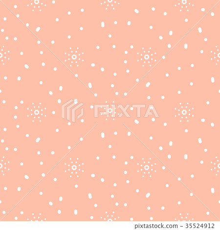 Snowflake pink winter seamless vector pattern. - Stock Illustration ...