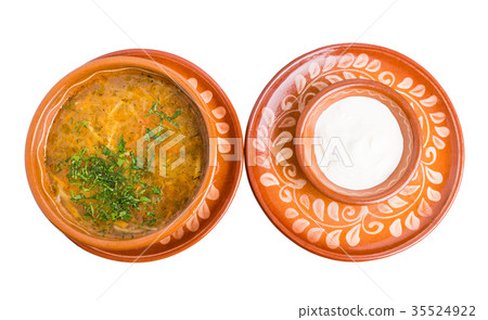 Traditional chicken soup. 35524922