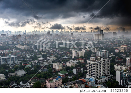 Storm clouds loom over the city in Bangkok 35525266