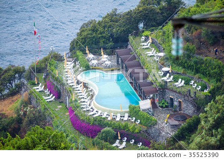 Aerial view to a hotel in Monterosso al Mare Aerial view to a hotel in Monterosso al Mare 35525390
