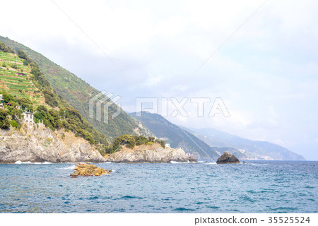 Beautiful view to Monterosso al Mare mountains Beautiful view to Monterosso al Mare mountains 35525524
