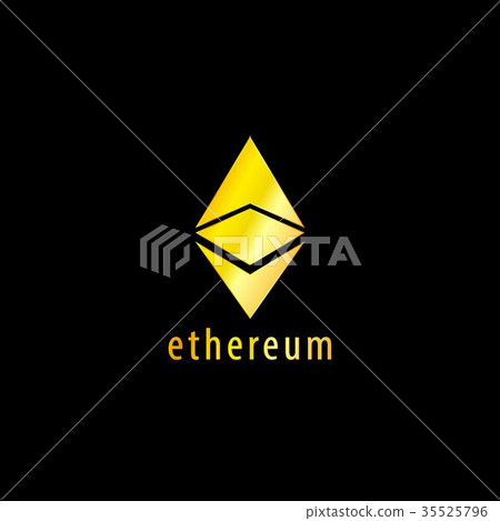 Golden Ethereum Symbol Vector Icon Golden Ethereum Symbol Vector Icon 35525796