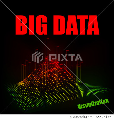 Vector abstract 3D big data visualization - Stock Illustration ...