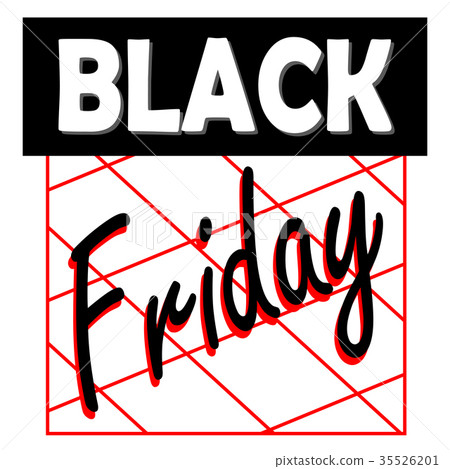 Isolated black friday label 35526201