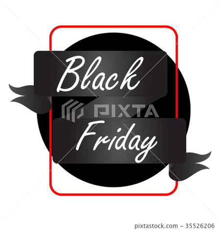 Isolated black friday label 35526206