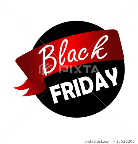 Isolated black friday label 35526208