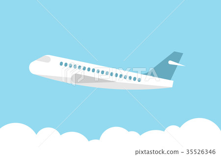 Airplane in the blue sky Airplane in the blue sky 35526346