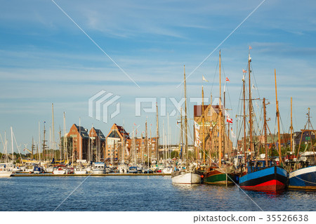 City port and sailing ships in Rostock 35526638