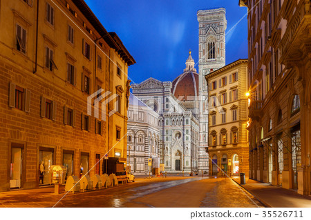 Florence. Night street. Florence. Night street. 35526711