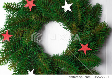 Christmas wreath with stars 35527205