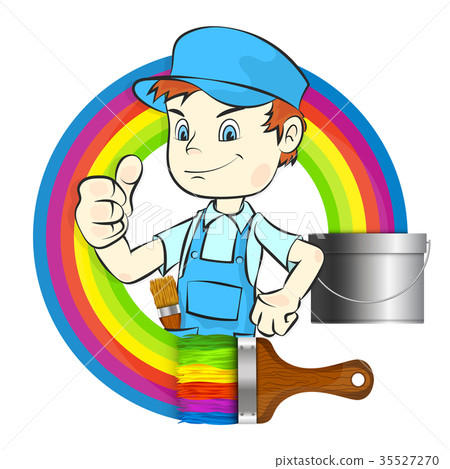 Painter with brush 35527270