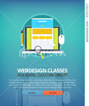 Set of flat design illustration concepts for web 35527817
