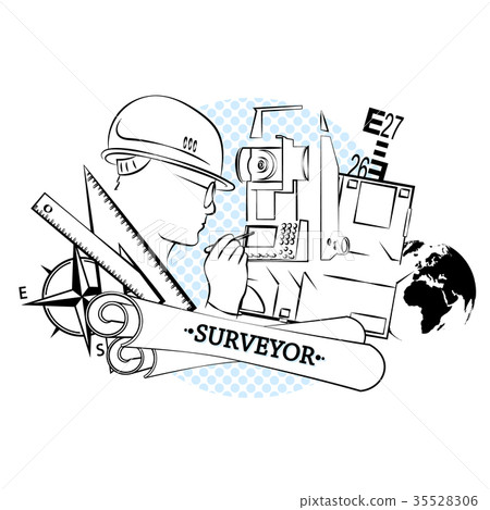 Surveying and architecture silhouette 35528306