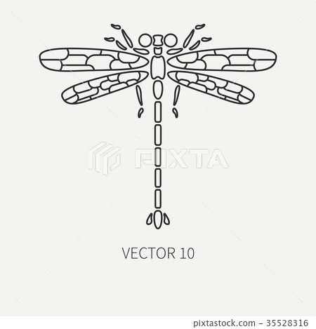 Line flat plain vector wildlife fauna icon bug Line flat plain vector wildlife fauna icon bug 35528316
