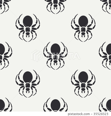 Flat monochrome vector seamless wildlife fauna Flat monochrome vector seamless wildlife fauna 35528323