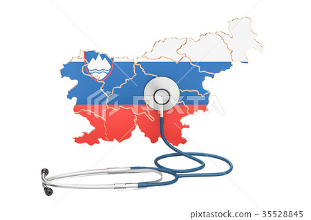 Slovenian map with stethoscope Slovenian map with stethoscope 35528845