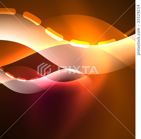 Vector glowing wave, smoke design wavy lines Vector glowing wave, smoke design wavy lines 35529214