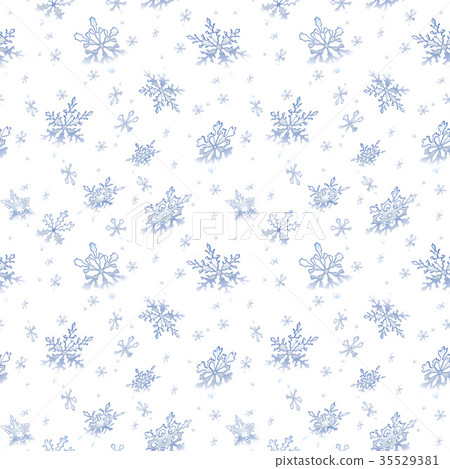 Holiday seamless background with frosty snowflakes Holiday seamless background with frosty snowflakes 35529381