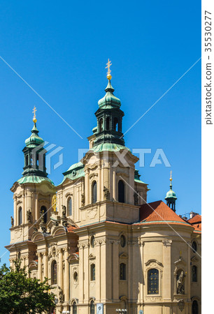 Prague: St. Nicholas church and Jan Hus memorial Prague: St. Nicholas church and Jan Hus memorial 35530277