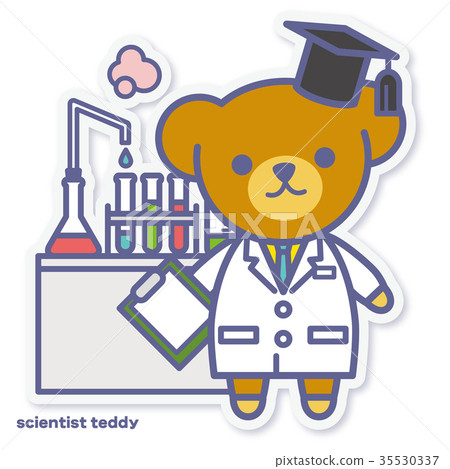 Seasons Teddy Scientist - Stock Illustration [35530337] - PIXTA