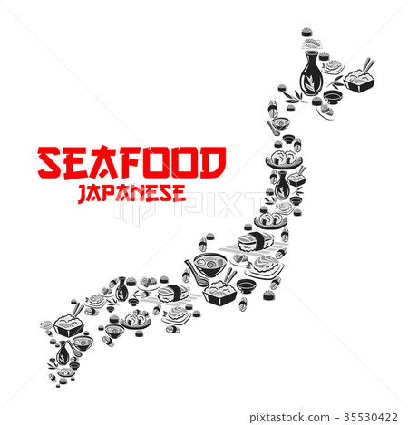 Vector icon for Japanese cuisine sushi restaurant Vector icon for Japanese cuisine sushi restaurant 35530422