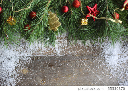 Christmas card on wooden background Christmas card on wooden background 35530870