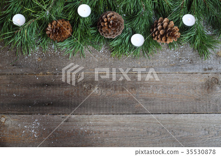 Christmas card on wooden background Christmas card on wooden background 35530878