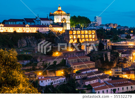 Monastery in Vila Nova de Gaia at sunset Monastery in Vila Nova de Gaia at sunset 35532279