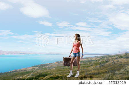 Hitch hiking traveling Hitch hiking traveling 35532919