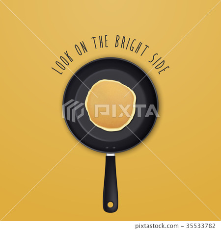 Look on the bright side - background with quote 35533782