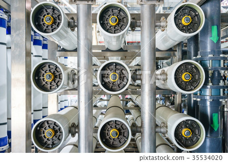 Reverse osmosis system for water drinking plant. 35534020