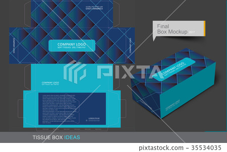 Tissue box template concept series Tissue box template concept series 35534035