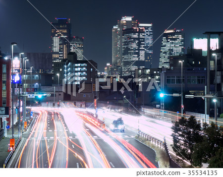 Nagoya Nishi Ward, traffic image Route 22 (Nagi bypass) and Nagoya Station central area view 35534135