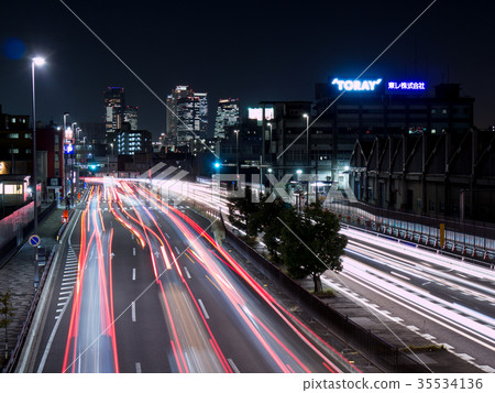 Nagoya Nishi Ward, traffic image Route 22 (Nagi bypass) and Nagoya Station central area view Nagoya Nishi Ward, traffic image Route 22 (Nagi bypass) and Nagoya Station central area view 35534136