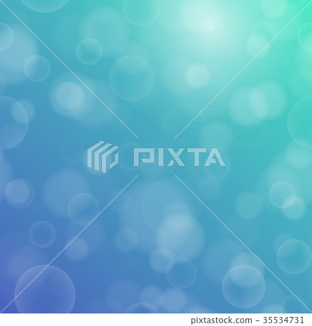 Bokeh texture on a two-tone blue-green background - Stock Illustration
