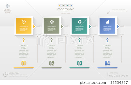 Infographics design template with icons 35534837
