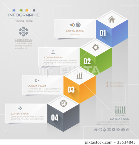 Infographics design template with icons Infographics design template with icons 35534843