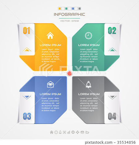 Infographics design template with icons 35534856