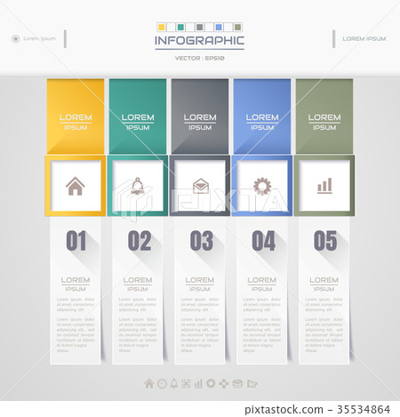 Infographics design template with icons Infographics design template with icons 35534864
