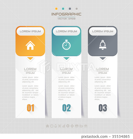 Infographics design template with business icons 35534865