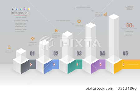 Infographics design template with icons 35534866
