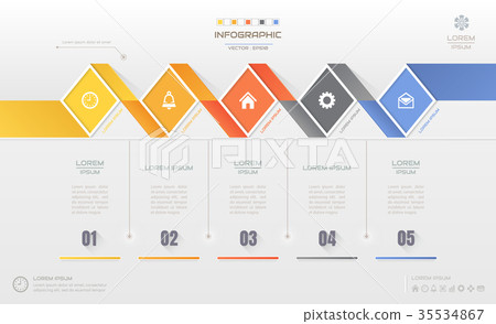 Infographics design template with icons 35534867