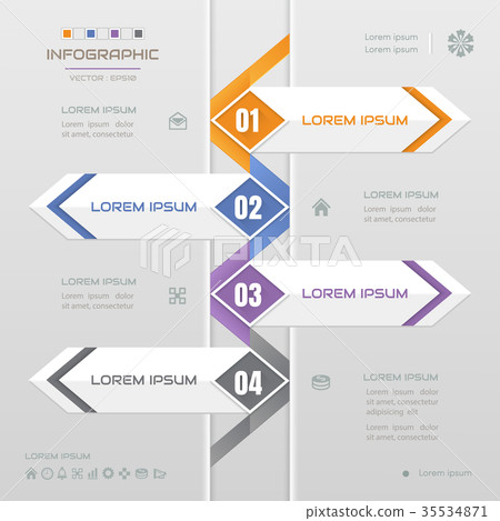 Timeline infographics design template with icons Timeline infographics design template with icons 35534871