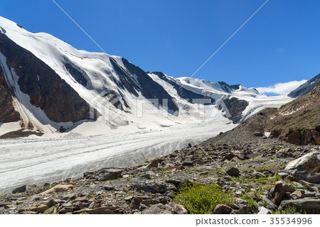 View on Glacier Big Aktru. Altai Republic. Russia View on Glacier Big Aktru. Altai Republic. Russia 35534996