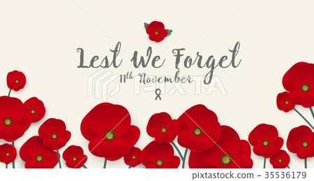 Remembrance day concept, A poppy flower vector - Stock Illustration ...