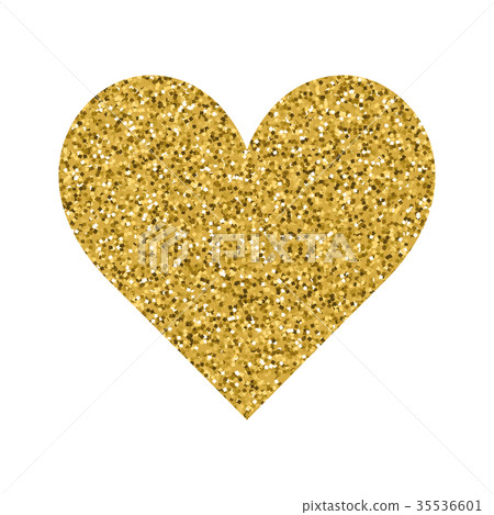 Glitter Valentines Day love heart on a white 35536601