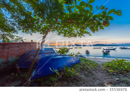 small boat on the beach 35536978