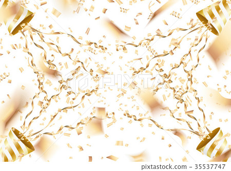 Background material of crackers and confetti 35537747