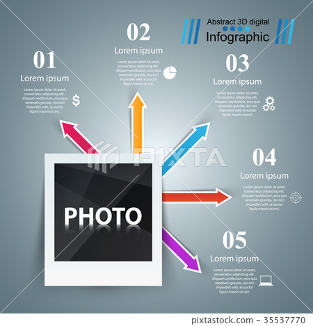 Photo business Infographics origami style Vector 35537770