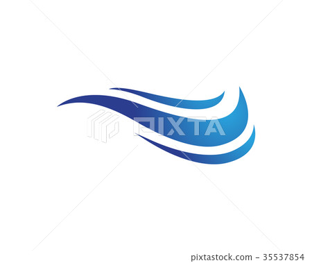 Water wave Logo Template vector 35537854